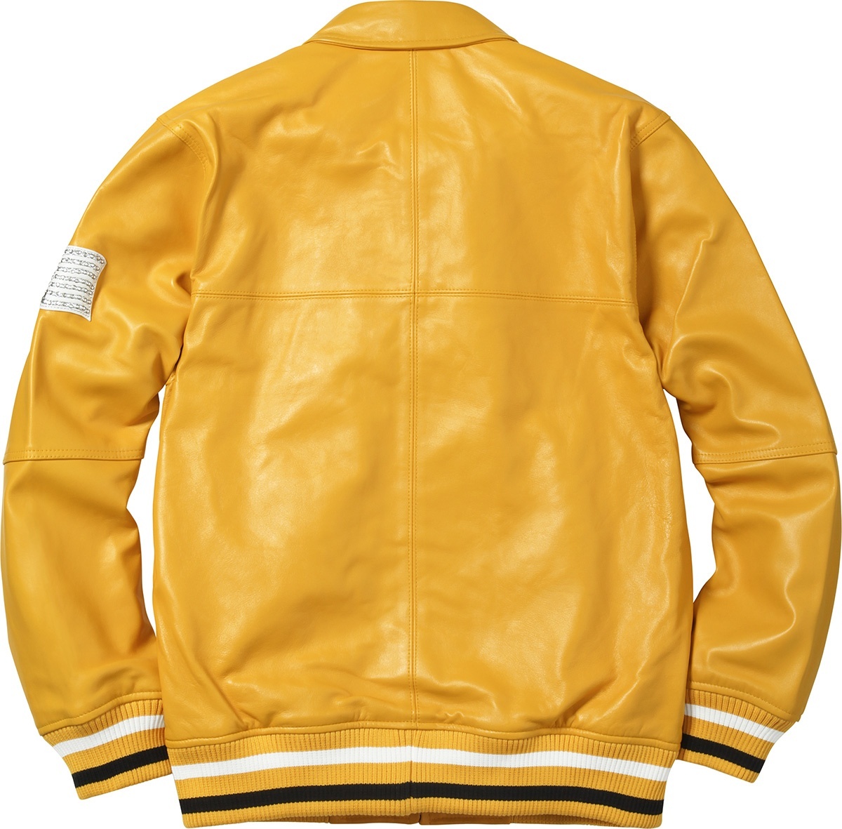 Uptown Studded Leather Varsity Jacket view 4